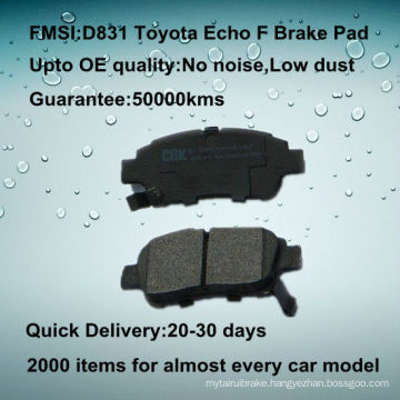 OE quality Toyota Yaris car disc brake pad D831